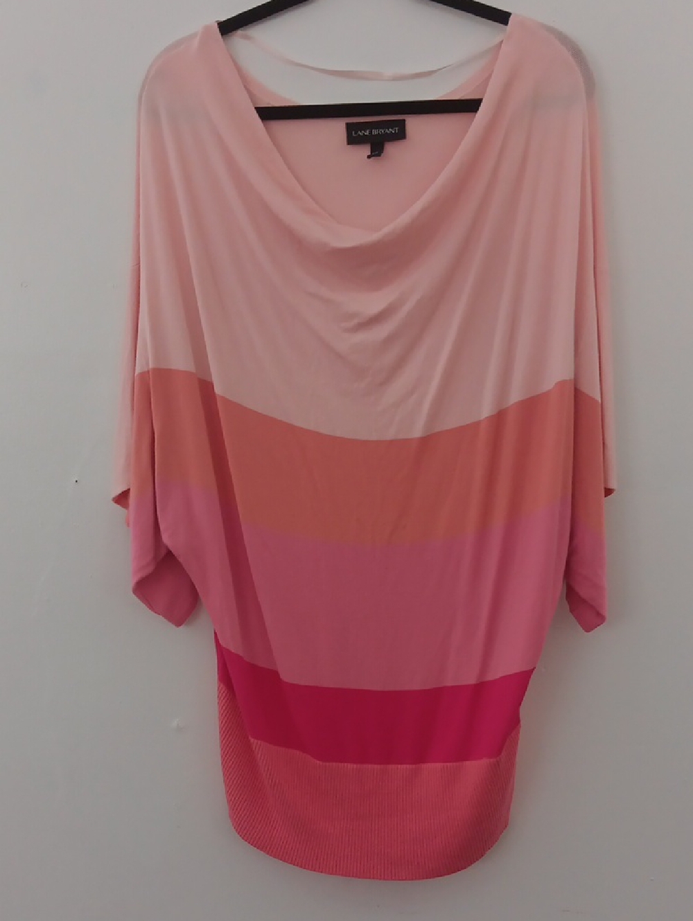 Lane Bryant  Ombre Cowl Neck Tunic Knit Top #3574